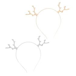 POPETPOP 6 Stk Geweih-stirnband Aus Legierung Hirschohren Stirnband Weihnachts-haarschmuck Geweihstirnbänder Für Damen Weihnachtsgeschenke Damen Stirnbänder Dekorationen Metall Fräulein von POPETPOP