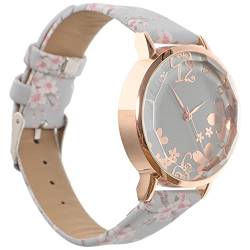 POPETPOP Anschauen Uhr Damen Lederuhr Mit Goldenem Zifferblatt Blumenuhren Quarzuhren Für Mädchen Zarte Armbanduhr Damenmodeuhr Digitale Armbanduhr Legierung Klassisch Fräulein von POPETPOP