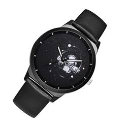 POPETPOP Astronautenuhr Herren Handgelenk Astronauten-Armbanduhr Outdoor-geschäft Armreif Für Damen Herren Armbanduhr Damenarmbanduhr Armbanduhren Leder Schwarze Technik Geschenk Fräulein von POPETPOP