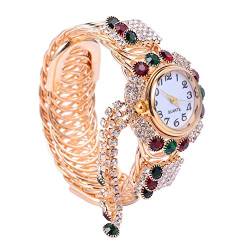 POPETPOP Charm-Armbänder Uhr Strass Legierungs-Armbanduhr - Analoge Quarzlegierungs-Fransen-Armbanduhr Damenuhr Elegant Mädchen Anzug von POPETPOP