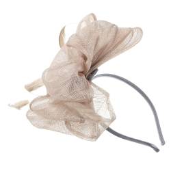 POPETPOP Damen Oberteile Braut Stirnband Hut Stirnband Für Frauen Stirnbänder Für Kirche Party Für Frauen Fascinator Stirnband Mesh Bownot Stirnband Derby Braut Kopfschmuck Damen Stirnband von POPETPOP