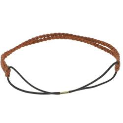 POPETPOP Elastisches Geflochtenes Stirnband Haargummis Haarschmuck Retro-stirnband Handgefertigtes Geflochtenes Haarband Gefälschter Haarreifen Wildleder- Jahrgang Pferdeschwanz von POPETPOP