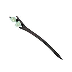 POPETPOP Haarnadel Haarschmuck Für Haarstäbchen Aus Essstäbchen Aus Kupferhaar Blumenhaarspangen Für Frauen Retro-haarstäbe Jade-blumen-haarstab Glas Fräulein Kostüm Korn von POPETPOP