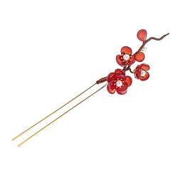 POPETPOP Haarnadel Retro Chinesische Braut Kopfbedeckungen Altchinesischer Haarstab Alter Hanfu-cos-kopfschmuck Hanfu Haarstyling-stick Haarschmuck Japan Glas Pflaume Bossom Fräulein von POPETPOP