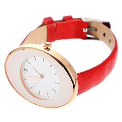 POPETPOP Quarzuhr Für Damen Minimalistische Uhr Taschenuhr Für Damen Uhr Mit Lederarmband Für Damen Frauen-Armband-dekor Damenmodeuhr Damenuhr Mädchen Gürteluhr Mikrofaser-Leder Fräulein von POPETPOP