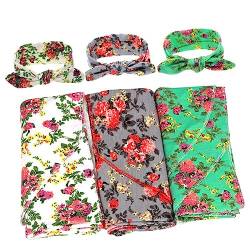 POPETPOP Schlafsack Für Babys Babydecke Fotodecken Wickeldecken Mit Blumen Wickelsack Für Babys Baby Empfängt Decken Blumen Empfangende Decken Männer Und Frauen Weiß Kinder Stirnband von POPETPOP