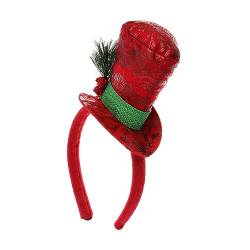 POPETPOP Stirnbänder Weihnachtshaarband Weihnachtsstirnband Beleuchten Haarschmuck Für Damen Haarschmuck Für Mädchen Weihnachtsbaum-stirnband Top-hat-stirnband Blitz Toller Hut Fräulein von POPETPOP