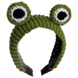 POPETPOP Stirnband Haarbänder Für Mädchen Kermit-kostüm Frosch Kostüm Damen Stirnbänder Dschungeltierhaarband Grünes Frosch-haarband Tierische Ohren Hautpflege Kopfbedeckung Garn Fräulein von POPETPOP