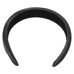 POPETPOP Stirnband schwarzes Haarband elegant Haarreifen für Satin-Stirnbänder für schwarzes Haargummi Satin-Haargummis für Haarschmuck für Damen Liner von POPETPOP