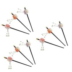 POPETPOP Tanzschuhe 9 Stk Antikes Brötchen Schalnadeln Und Sticks Haarstäbchen Mit Chinesischen Blumen Retro-haarnadel Haarstäbchen Aus Quastenhaar Haarstock Braut Brot Abs Hanfu Elegant von POPETPOP