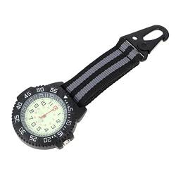 POPETPOP Wanderrucksack Bergsteiger-Clip-Uhr Multifunktions- -Uhrenclip Rucksack-Taschenuhr Nylon-Taschenuhr -Uhr für Den Außenbereich Herrenuhren von POPETPOP