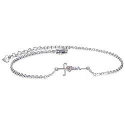 POPLYKE Glaube Kreuz Armband 925 Sterling Silber Senf Samen Schmuck Glaube Hoffnung Liebe Armband Christliche Geschenke für Damen von POPLYKE