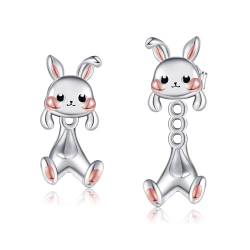 POPLYKE Kaninchen Ohrstecker für Damen 925 Sterling Silber Bunny Ohrringe für Mädchen Kaninchen Schmuck Geschenke von POPLYKE