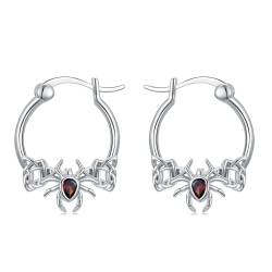 POPLYKE Keltische Spinne Ohrringe Sterling Silber Hoop Ohrringe Schmuck Geschenke für Frauen Mädchen von POPLYKE