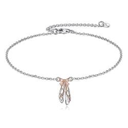 POPLYKE Mädchen Tanz Armband Sterling Silber Ballett Schuhe Ballerina Jewerly Rose Gold plated Armband Geschenke für Frauen Tänzer von POPLYKE