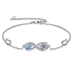 POPLYKE Mama Tochter Schildkröte Armband 925 Sterling Silber Infinity Armband Schildkröte Geschenke für Damen von POPLYKE