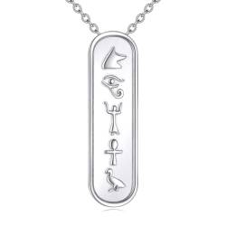 POPLYKE ägyptische Halskette für Frauen Sterling Silber Ankh Halskette Ägypten Jwelry Geschenke für Frauen Männer Mädchen Junge von POPLYKE