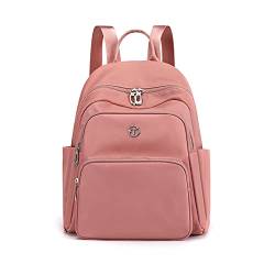 PORRASSO Damen Rucksack Mode Daypack Mädchen Schultasche Leicht Rucksäcke Nylon Tasche für Schule Arbeit Reise Rosa von PORRASSO