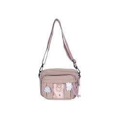 PORRASSO Mädchen Umhängetasche Süße Schultertasche Nylon Messenger-Tasche Crossbody Bag für Reisen Täglichen Gebrau Lila A von PORRASSO