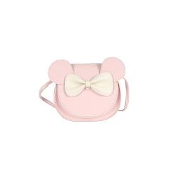 PORRASSO Umhängetasche mit Bogen Kleine Mädchen Schultertasche Süße Handtasche Messenger-Tasche PU Leder Crossbody Bag Rosa von PORRASSO