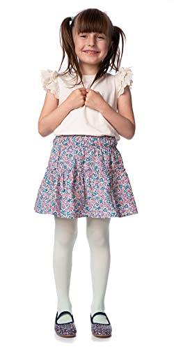 POSE Kinder Strumpfhose für Mädchen aus Microfaser 40 DEN | bunte weiße schwarze blickdichte Strumpfhose | 19 Farben und 6 Größen | 116-122, seladongrün von POSE