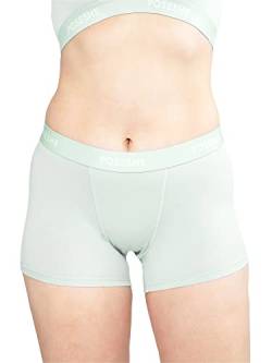 POSESHE Unterhosen Damen Boxershorts 3" Innennaht, ultraweiche Micromodal Boyshorts Unterwäsche, Weiß 1X(14W-16W) von POSESHE
