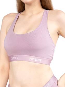 POSESHE Women's Bralettes Bras, Regular & Plus Size Ladies Everyday Bras, Sustainable Modal Seamless Bralettes, Purple,4X von POSESHE