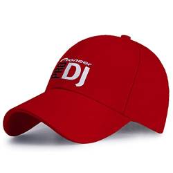 Baseball Cap für Herren Druckten PRO DJ, Cool Mode Verstellbar Baseboard Baseballkappe Sonnenhut, Outdoor Mütze Baseballmütze für Tennis Golf Reisen-Red||1 Piece von POWERFY