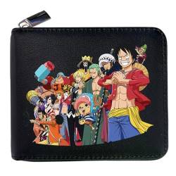POWERFY On.e Piece Anime Wallets, Cartoon-Münztasche PU-Leder Geldbörse, Schlüsselanhänger Geldtasche (Color:Black 13) von POWERFY