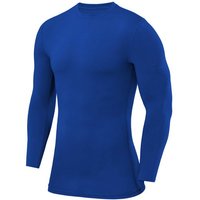 POWERLAYER Langarmshirt PowerLayer Kompressions Shirt Herren Rundhalsausschnitt Blau XS (1-tlg) von POWERLAYER