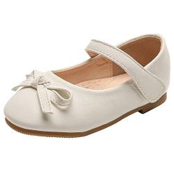 PPXID Mädchen Mary Jane Halbschuhe Prinzessin Ballerinas Taufschuhe,Weiß,33 EU von PPXID