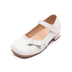 PPXID Mädchen Mary Jane Halbschuhe Prinzessin Taufschuhe,Weiß,28 EU von PPXID