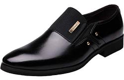 PPXID Mokassins Herren Businessschuhe Klassiker Oxfords Anzugschuhe,Schwarz B,39 EU von PPXID