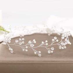 Braut Stirnband Einfache Braut Kopfschmuck Braut Hochzeit handgemachte Stirnband Hochzeit Zubehör von PREETH