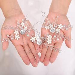 Braut Stirnband Haarnadel Blume Drei Set Kopfschmuck Hochzeit Frauen Ornamente Party oder Bankett schicke Brauthaarzubehör von PREETH