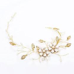 Braut Stirnband Vintage Hochzeitshaarzubehör for Brautkristall simulierte Perle Brautstirnband for Frauen von PREETH