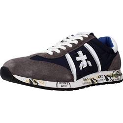 PREMIATA Herren Sneakers Lucy 600E Wildleder Fabric Grau Blau von PREMIATA