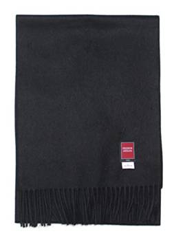 PREMIUMARMADA Hipster Schal aus 100% Wolle Alpaka, eleganter Winterschal, Wollschal aus feiner 100% Alpaka Wolle, weich, warm, pures elegantes Naturhaar unisex, natur (schwarz) von PREMIUMARMADA