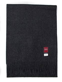 PREMIUMARMADA Purer Wollschal aus 100% Wolle Alpaka, eleganter Winterschal, Wollschal aus feiner 100% Alpaka Wolle, weich, warm, pures elegantes Naturhaar unisex, natur (dunkelgrau) von PREMIUMARMADA