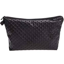 PREMYO Kosmetiktasche Klein für Handtasche - Schminktasche Damen Make Up Tasche - Federmappe Mädchen Etui Schwarz von PREMYO