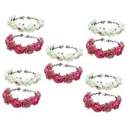 PRETYZOOM 10 Stk Rosa Stirnband Blumenclips Rosafarbene Haarspange Floraler Kopfschmuck Blumenhaarspangen Für Frauen Fee Kopfschmuck Blumenstirnband Stoff Mädchen Fräulein Blumendekoration von PRETYZOOM