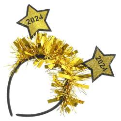 PRETYZOOM 2024 Weihnachtsstirnband Stirnband mit Kopfschmuck für die Neujahrsparty Tiara Haarbänder Stern Stirnbänder für Frauen neues jahr stirnband Berühmtheit Pailletten Geschenk Fräulein von PRETYZOOM