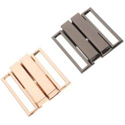 PRETYZOOM 2Pcs 40Mm Metallbandverschluss Taille Extender Nähen Haken Und Augen Verschlüsse Kleidungsstück Verschlüsse Haken BH Badeanzug Kleidung Verschlüsse Schnallen von PRETYZOOM