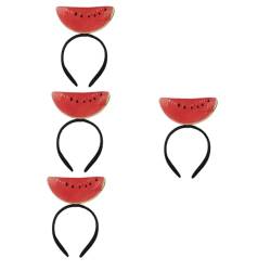 PRETYZOOM 4 Stück Stirnband Wassermelone Wassermelonen-Haarreif wassermelone haarreif Kostüm Stirnbänder Obst-Stirnbänder für Kinder Kleidung Haarschmuck grüne Zwiebeln Requisiten Frau von PRETYZOOM