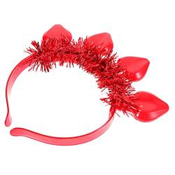 PRETYZOOM 5St Herzlicht-Stirnband liebe herz kopfbedeckungen Stirnband für Mädchen Tiara Haarschmuck Valentinstag Herz Stirnband valentinstag zubehör scheinen schmücken rot von PRETYZOOM