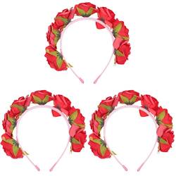 PRETYZOOM 6 Stk valentinstag stirnband haarschmuck Rose Kopfbedeckung schmücken Braut Stoff von PRETYZOOM