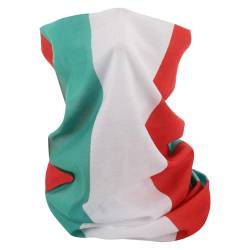 PRETYZOOM Bandana Schlauchschal Italien Flagge Sonnenschutz Halstuch Stirnband Kopftuch Nackenschutz Elastiche Schal Sturmhaube Unisex Sport Camping Radfahren Angeln Wandern Laufen Motorrad von PRETYZOOM