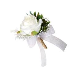 PRETYZOOM Bräutigam Brosche Hochzeit Revers Blumen Hochzeit Ansteckblume Brosche für Männer Braut Ansteckblume Blumenbrosche Brosche für Braut schnelle haare Korsage Bankett von PRETYZOOM