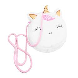 PRETYZOOM Crossbody Tasche Kleines Mädchen Cartoon Schulter Geldbörse Plüsch Einhorn Crossbody Handy Geldbörse Mehrfarbige Tier Handtasche für Weihnachten Mädchen Party Dekorationen von PRETYZOOM