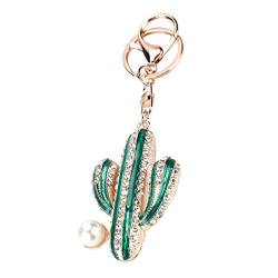 PRETYZOOM Kaktus Schlüsselanhänger Strass Schlüsselanhänger Legierung Schlüsselhalter Elegante Schlüsselbund Auto Hängen Dekoration Geschenk für Mädchen Frauen von PRETYZOOM